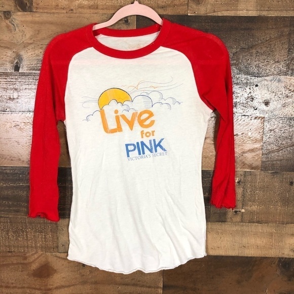 Pink Victoria’s Secret distressed‎ top - Picture 7 of 9